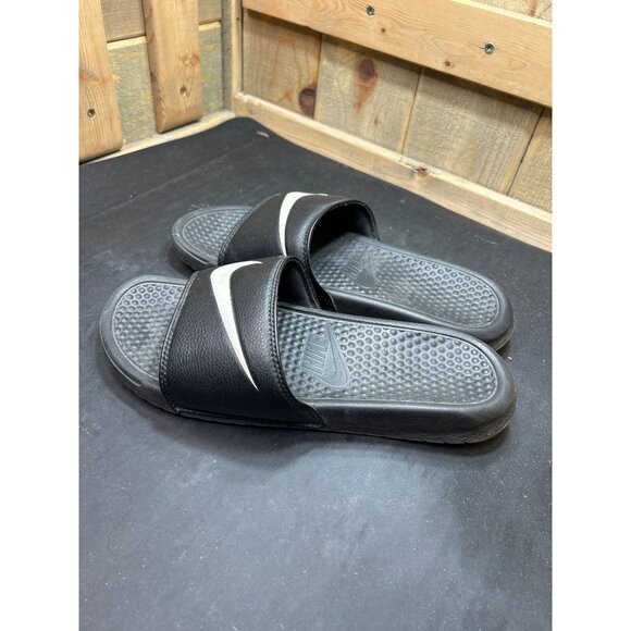 Nike Mens Black Slide Sandals Size 9 Rubber Comfort Slip-On Durable Design - Picture 5 of 7